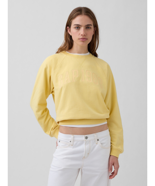GAP(ギャップ)の「フレンチテリー ラグラン GAPロゴスウェットシャツ(スウェット・レディース・ブルー/グリーン/イエロー/ピンク・L/XS/S/M/XL/XXS)」の3枚目の写真