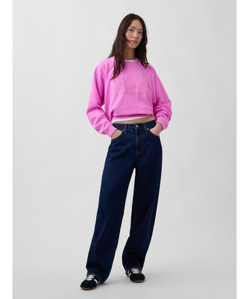 GAP(ギャップ)の「フレンチテリー ラグラン GAPロゴスウェットシャツ(スウェット・レディース・ブルー/グリーン/イエロー/ピンク・L/XS/S/M/XL/XXS)」の15枚目の写真