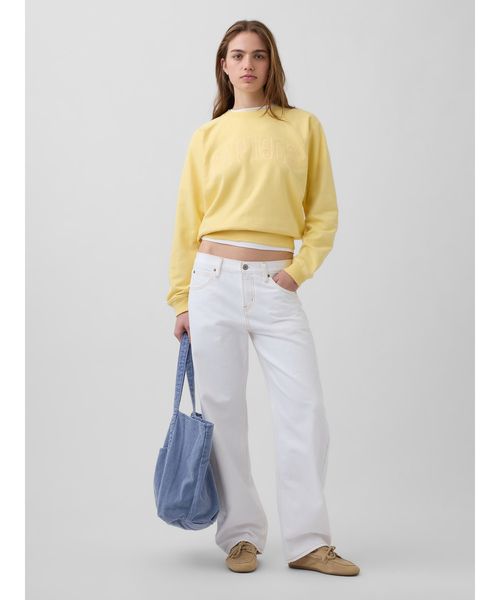 GAP(ギャップ)の「フレンチテリー ラグラン GAPロゴスウェットシャツ(スウェット・レディース・ブルー/グリーン/イエロー/ピンク・L/XS/S/M/XL/XXS)」の16枚目の写真