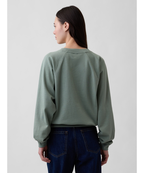 GAP(ギャップ)の「フレンチテリー ラグラン GAPロゴスウェットシャツ(スウェット・レディース・ブルー/グリーン/イエロー/ピンク・L/XS/S/M/XL/XXS)」の18枚目の写真