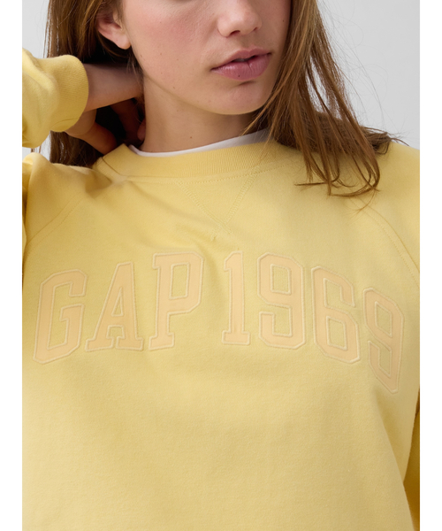 GAP(ギャップ)の「フレンチテリー ラグラン GAPロゴスウェットシャツ(スウェット・レディース・ブルー/グリーン/イエロー/ピンク・L/XS/S/M/XL/XXS)」の22枚目の写真