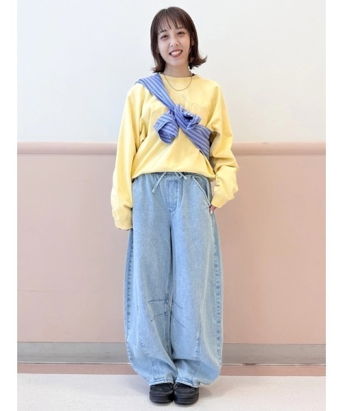 GAP(ギャップ)の「フレンチテリー ラグラン GAPロゴスウェットシャツ(スウェット・レディース・ブルー/グリーン/イエロー/ピンク・L/XS/S/M/XL/XXS)」の7枚目の写真