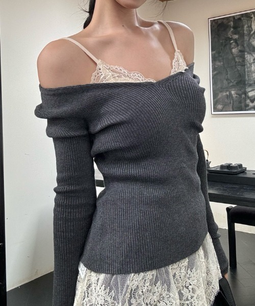 yuue' ( wear )(ユーイ)の「カップ付きレースヘムキャミソール(キャミソール・レディース・ホワイト/ブラック/アイボリー・FREE)」の17枚目の写真