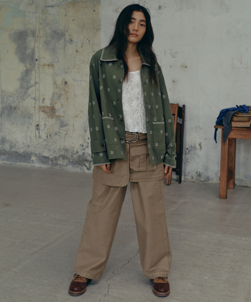 Carpenter Work Pants Beige_F243PT03