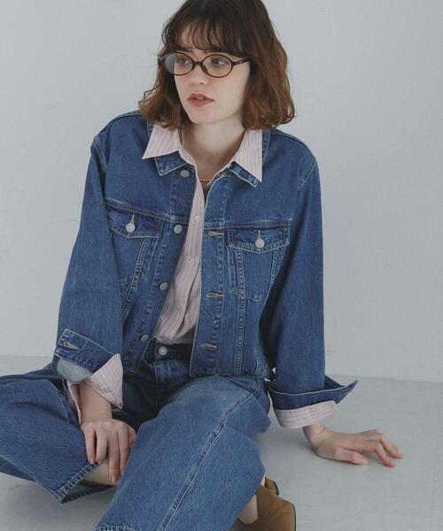 URBAN RESEARCH Sonny Label（アーバンリサーチサニーレーベル）の「オーセンティックデニムショートジャケット（デニムジャケット・レディース・ライトインディゴブルー/インディゴブルー・FREE）」の2枚目の写真