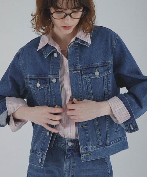 URBAN RESEARCH Sonny Label（アーバンリサーチサニーレーベル）の「オーセンティックデニムショートジャケット（デニムジャケット・レディース・ライトインディゴブルー/インディゴブルー・FREE）」の4枚目の写真
