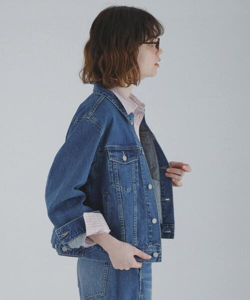 URBAN RESEARCH Sonny Label（アーバンリサーチサニーレーベル）の「オーセンティックデニムショートジャケット（デニムジャケット・レディース・ライトインディゴブルー/インディゴブルー・FREE）」の6枚目の写真
