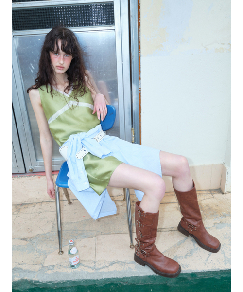 ETMON(エトモン)の「Silky Layered Sleeveless Dress Olive(Tシャツ/カットソー・レディース・その他・FREE)」の3枚目の写真