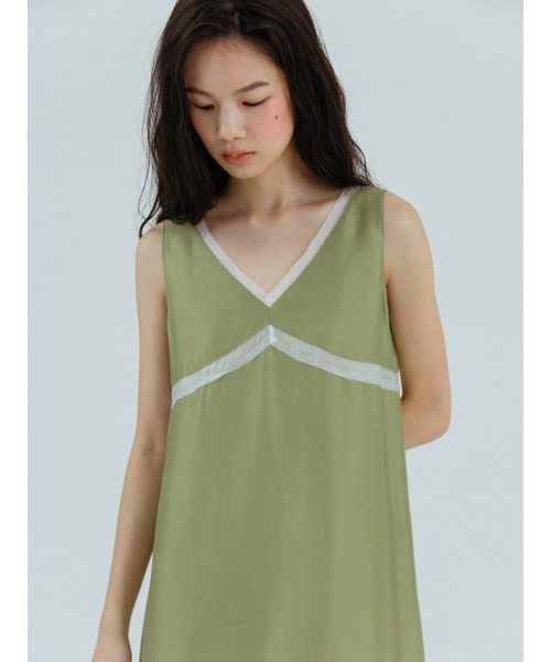 ETMON(エトモン)の「Silky Layered Sleeveless Dress Olive(Tシャツ/カットソー・レディース・その他・FREE)」の5枚目の写真