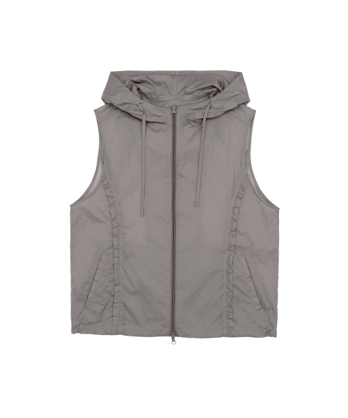 AMESWORLDWIDE(アメスワールドワイド)の「SHEER NYLON VEST JACKET GREY(ベスト・レディース・その他・FREE)」の4枚目の写真