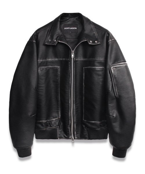 DOFFJASON(ドフジェーソン)の「ウォッシングレザーランバージャックハリントンボマー(ライダースジャケット・メンズ・その他・L/XL/M)」の3枚目の写真