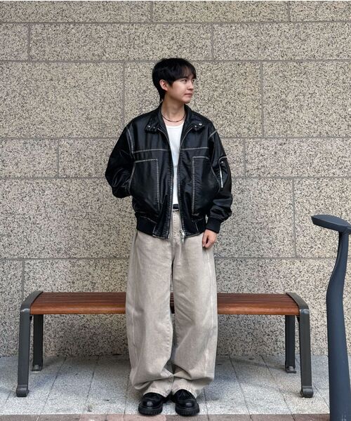 DOFFJASON(ドフジェーソン)の「ウォッシングレザーランバージャックハリントンボマー(ライダースジャケット・メンズ・その他・L/XL/M)」の9枚目の写真