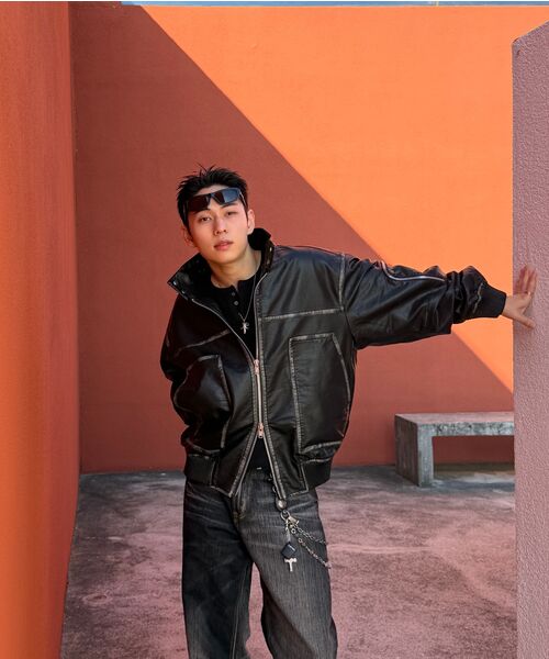 DOFFJASON(ドフジェーソン)の「ウォッシングレザーランバージャックハリントンボマー(ライダースジャケット・メンズ・その他・L/XL/M)」の10枚目の写真