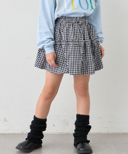 CIAOPANIC TYPY（チャオパニックティピー）の「【KIDS】《ジュニアサイズあり》ドット/ギンガムティアードバルーンミニスカート（スカート・キッズ・ブラック/ブラック系その他・SMALL/MEDIUM/LARGE/X-LARGE/XX-LARGE）」の8枚目の写真