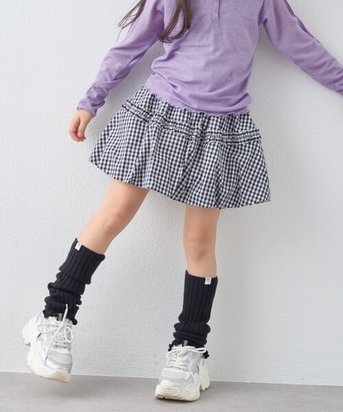 CIAOPANIC TYPY（チャオパニックティピー）の「【KIDS】《ジュニアサイズあり》ドット/ギンガムティアードバルーンミニスカート（スカート・キッズ・ブラック/ブラック系その他・SMALL/MEDIUM/LARGE/X-LARGE/XX-LARGE）」の10枚目の写真