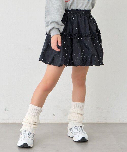 CIAOPANIC TYPY（チャオパニックティピー）の「【KIDS】《ジュニアサイズあり》ドット/ギンガムティアードバルーンミニスカート（スカート・キッズ・ブラック/ブラック系その他・SMALL/MEDIUM/LARGE/X-LARGE/XX-LARGE）」の11枚目の写真