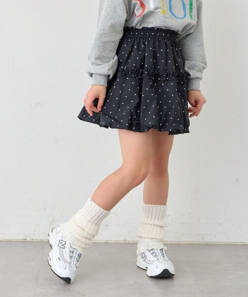 CIAOPANIC TYPY（チャオパニックティピー）の「【KIDS】《ジュニアサイズあり》ドット/ギンガムティアードバルーンミニスカート（スカート・キッズ・ブラック/ブラック系その他・SMALL/MEDIUM/LARGE/X-LARGE/XX-LARGE）」の12枚目の写真