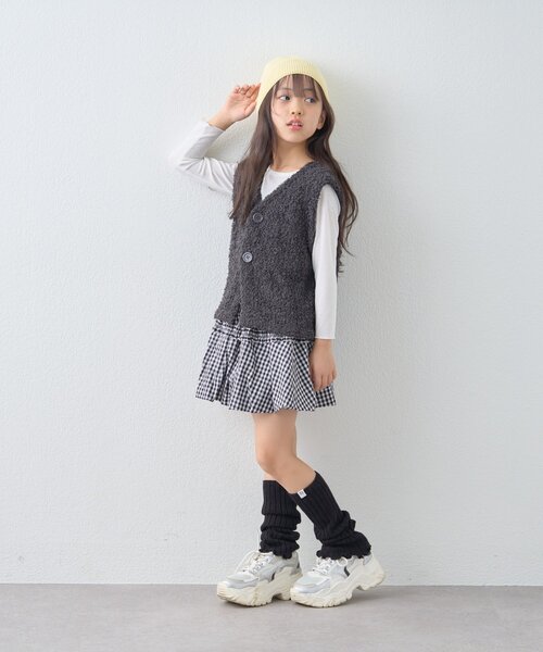 CIAOPANIC TYPY（チャオパニックティピー）の「【KIDS】《ジュニアサイズあり》ドット/ギンガムティアードバルーンミニスカート（スカート・キッズ・ブラック/ブラック系その他・SMALL/MEDIUM/LARGE/X-LARGE/XX-LARGE）」の19枚目の写真