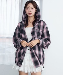 WEGO | WEGO/【26年春新作】フードチェックシャツ(シャツ/ブラウス)