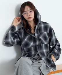 WEGO | WEGO/【26年春夏新作】フードチェックシャツ(シャツ/ブラウス)