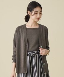 ペーパーコットンニット カーディガン