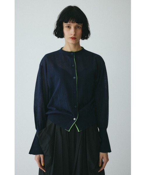 HeRIN.CYE(ヘリンドットサイ)の「Double end cardigan ダブルエンドカーディガン(カーディガン/ボレロ・レディース・ベージュ/ピンク/ネイビー・FREE)」の2枚目の写真