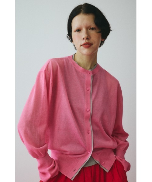 HeRIN.CYE(ヘリンドットサイ)の「Double end cardigan ダブルエンドカーディガン(カーディガン/ボレロ・レディース・ベージュ/ピンク/ネイビー・FREE)」の3枚目の写真