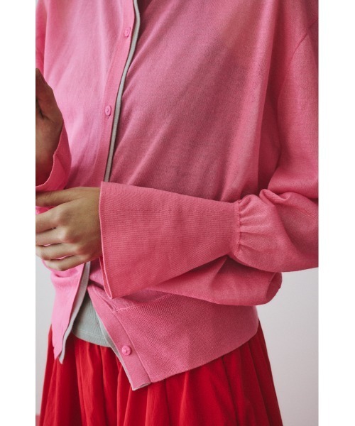 HeRIN.CYE(ヘリンドットサイ)の「Double end cardigan ダブルエンドカーディガン(カーディガン/ボレロ・レディース・ベージュ/ピンク/ネイビー・FREE)」の4枚目の写真