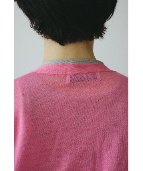 HeRIN.CYE(ヘリンドットサイ)の「Double end cardigan ダブルエンドカーディガン(カーディガン/ボレロ・レディース・ベージュ/ピンク/ネイビー・FREE)」の6枚目の写真