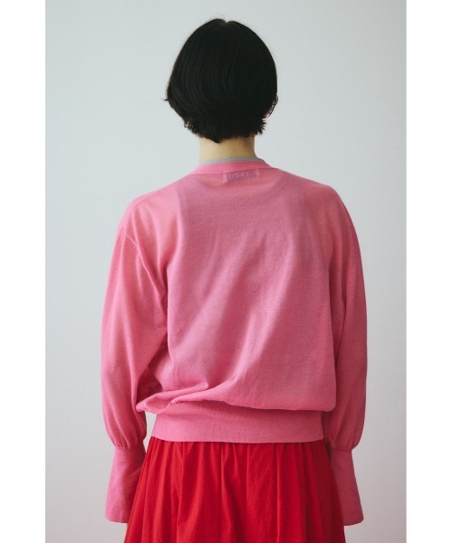 HeRIN.CYE(ヘリンドットサイ)の「Double end cardigan ダブルエンドカーディガン(カーディガン/ボレロ・レディース・ベージュ/ピンク/ネイビー・FREE)」の8枚目の写真