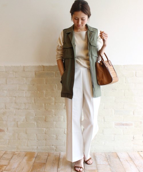 FRAMeWORK（フレームワーク）の「ワークベスト◆（その他アウター・レディース・カーキ・36/38）」の19枚目の写真