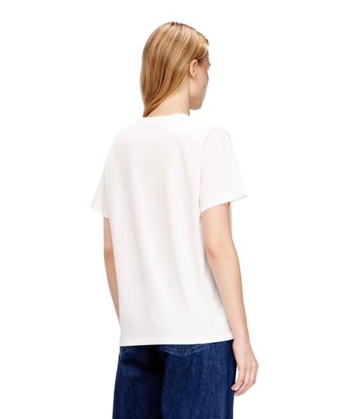 DIESEL(ディーゼル)の「ウィメンズ Tシャツ T-NORMY-S17(Tシャツ/カットソー・レディース・オフホワイト/ブラック・SMALL/MEDIUM/X-LARGE/X-SMALL/LARGE)」の4枚目の写真