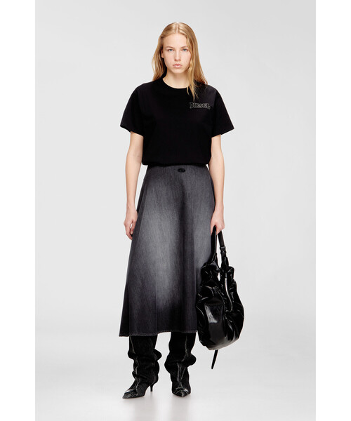 DIESEL(ディーゼル)の「ウィメンズ Tシャツ T-NORMY-S17(Tシャツ/カットソー・レディース・オフホワイト/ブラック・SMALL/MEDIUM/X-LARGE/X-SMALL/LARGE)」の7枚目の写真