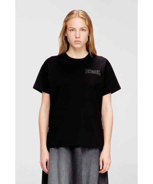 DIESEL(ディーゼル)の「ウィメンズ Tシャツ T-NORMY-S17(Tシャツ/カットソー・レディース・オフホワイト/ブラック・SMALL/MEDIUM/X-LARGE/X-SMALL/LARGE)」の9枚目の写真