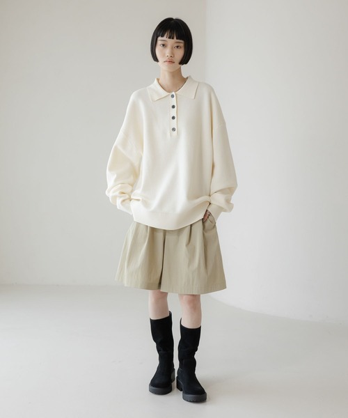 LOWRYS FARM（ローリーズファーム）の「Ｃ／Ｎハーフパンツ 639542（その他パンツ・レディース・ベージュ/ネイビー・FREE）」の6枚目の写真