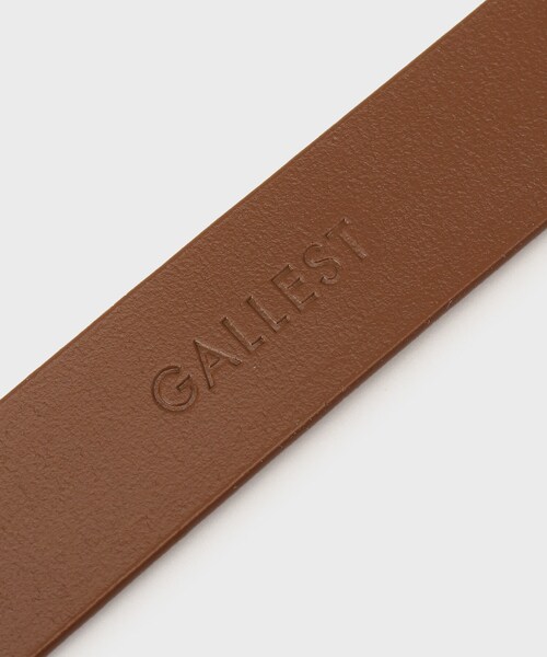 GALLEST(ギャレスト)の「レザーナローベルト(ベルト・レディース・ダークブラウン/ブラック・00)」の9枚目の写真