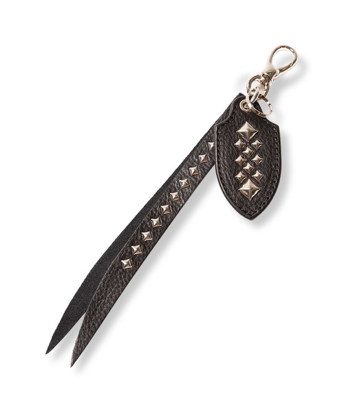 CALEE（キャリー）の「CALEE/キャリー STUDS LEATHERS SHORT KEY RING スタッズデザイン レザーキーリング 2026年春夏（キーケース/キーアクセサリー・メンズ・ブラック・FREE）」の2枚目の写真