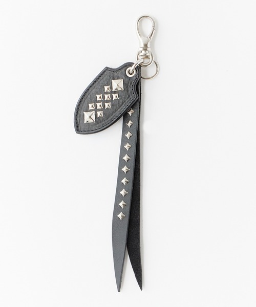 CALEE（キャリー）の「CALEE/キャリー STUDS LEATHERS SHORT KEY RING スタッズデザイン レザーキーリング 2026年春夏（キーケース/キーアクセサリー・メンズ・ブラック・FREE）」の5枚目の写真