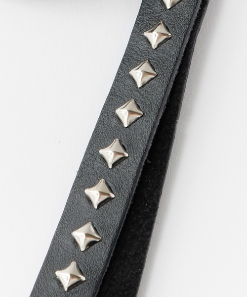 CALEE（キャリー）の「CALEE/キャリー STUDS LEATHERS SHORT KEY RING スタッズデザイン レザーキーリング 2026年春夏（キーケース/キーアクセサリー・メンズ・ブラック・FREE）」の9枚目の写真