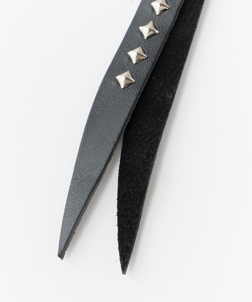 CALEE（キャリー）の「CALEE/キャリー STUDS LEATHERS SHORT KEY RING スタッズデザイン レザーキーリング 2026年春夏（キーケース/キーアクセサリー・メンズ・ブラック・FREE）」の8枚目の写真