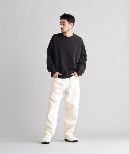 MANASTASH（マナスタッシュ）の「MANASTASH/マナスタッシュ/HEMP CLASSIC SWEAT CREW（スウェット・メンズ・ブラック/ダークグリーン系/ホワイト・XL/L/S/M）」の8枚目の写真