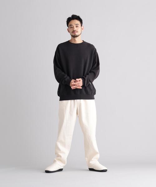 MANASTASH（マナスタッシュ）の「MANASTASH/マナスタッシュ/HEMP CLASSIC SWEAT CREW（スウェット・メンズ・ブラック/ダークグリーン系/ホワイト・XL/L/S/M）」の9枚目の写真