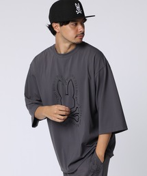 Psycho Bunny | [WEB限定]タイポエンブレム ダンボール7分丈Tシャツ(Tシャツ/カットソー)
