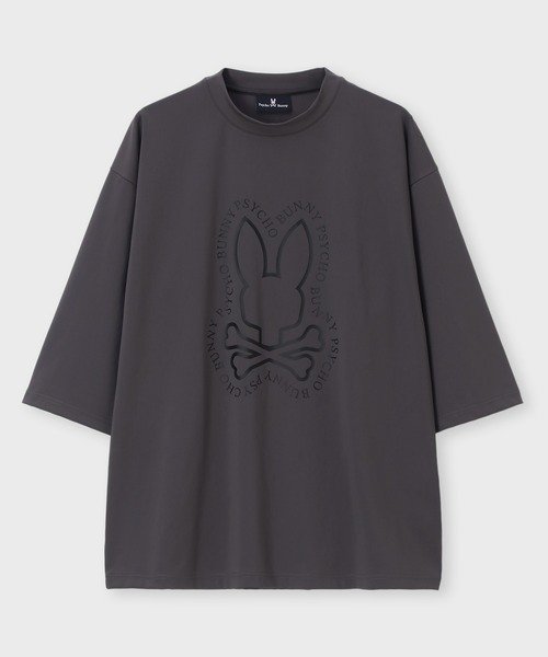 Psycho Bunny（サイコバニー）の「[WEB限定]タイポエンブレム ダンボール7分丈Tシャツ（Tシャツ/カットソー・メンズ・ブラック/チャコールグレー・FREE）」の13枚目の写真