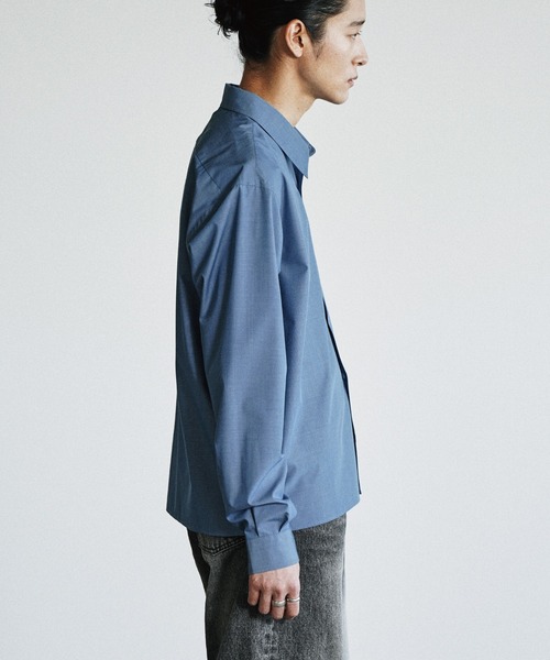 WYM LIDNM（ウィム バイ リドム）の「MICRO SPAN CROPPED SHIRT（シャツ/ブラウス・メンズ・サックスブルー/ストライプ/チャコール・L/M/S）」の13枚目の写真
