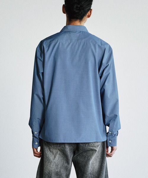 WYM LIDNM（ウィム バイ リドム）の「MICRO SPAN CROPPED SHIRT（シャツ/ブラウス・メンズ・サックスブルー/ストライプ/チャコール・L/M/S）」の14枚目の写真