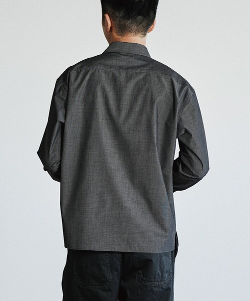 WYM LIDNM（ウィム バイ リドム）の「MICRO SPAN CROPPED SHIRT（シャツ/ブラウス・メンズ・サックスブルー/ストライプ/チャコール・L/M/S）」の16枚目の写真