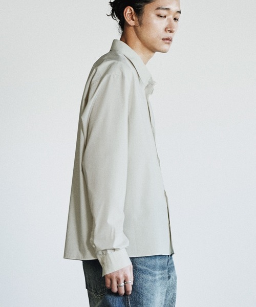 WYM LIDNM（ウィム バイ リドム）の「MICRO SPAN CROPPED SHIRT（シャツ/ブラウス・メンズ・サックスブルー/ストライプ/チャコール・L/M/S）」の17枚目の写真