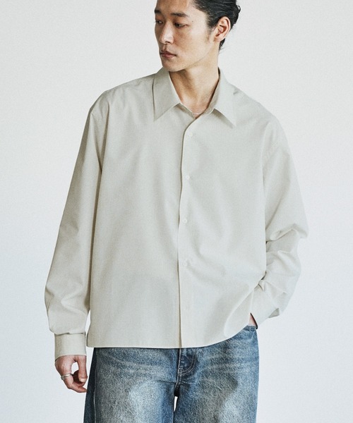 WYM LIDNM（ウィム バイ リドム）の「MICRO SPAN CROPPED SHIRT（シャツ/ブラウス・メンズ・サックスブルー/ストライプ/チャコール・L/M/S）」の10枚目の写真