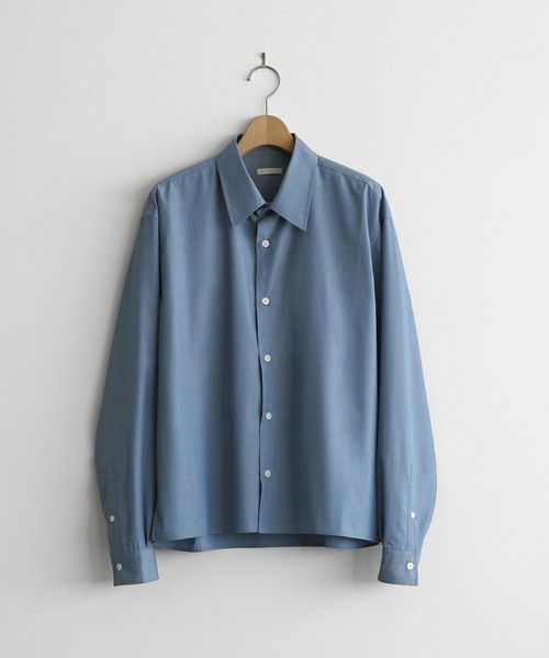 WYM LIDNM（ウィム バイ リドム）の「MICRO SPAN CROPPED SHIRT（シャツ/ブラウス・メンズ・サックスブルー/ストライプ/チャコール・L/M/S）」の19枚目の写真